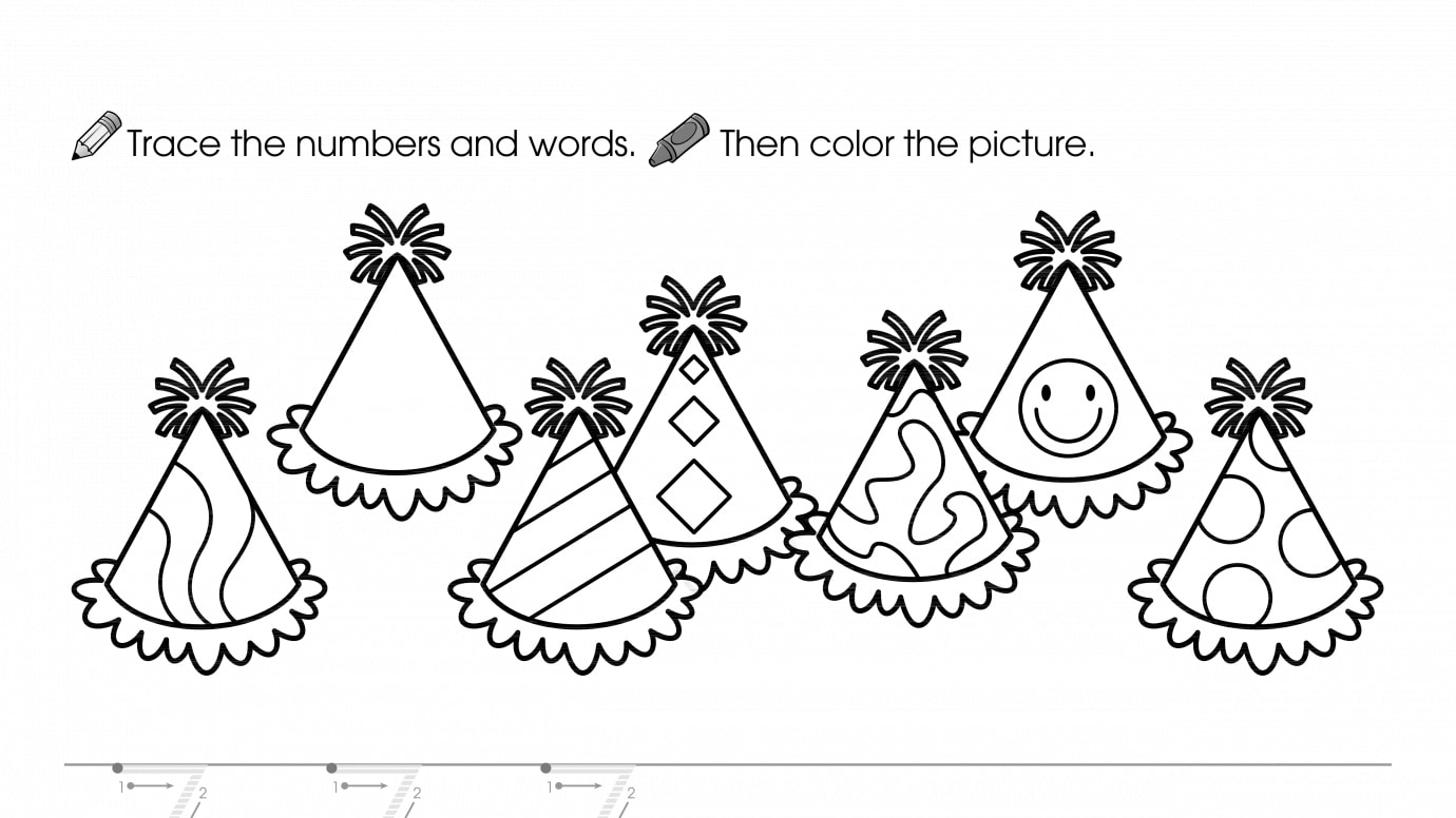 Trace, Write & Color 7