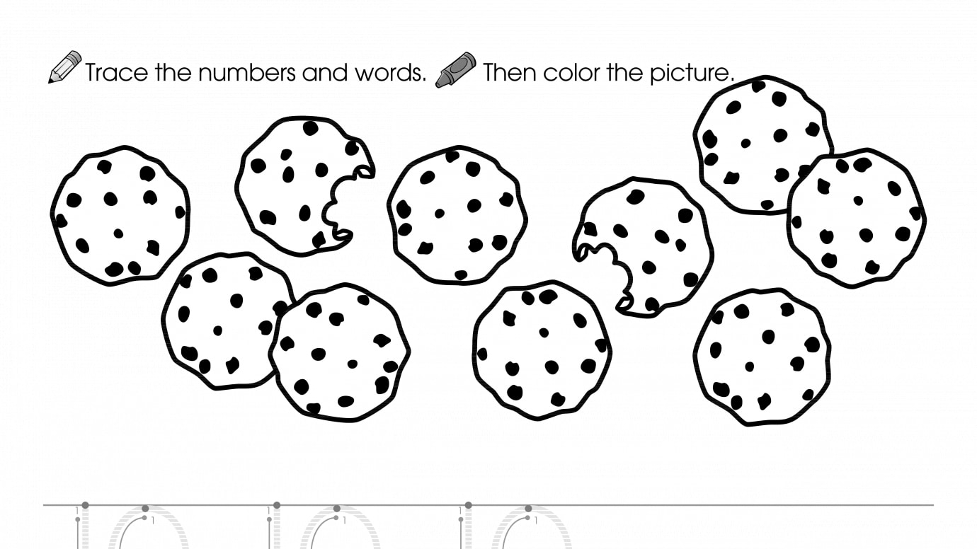 Trace, Write & Color 10