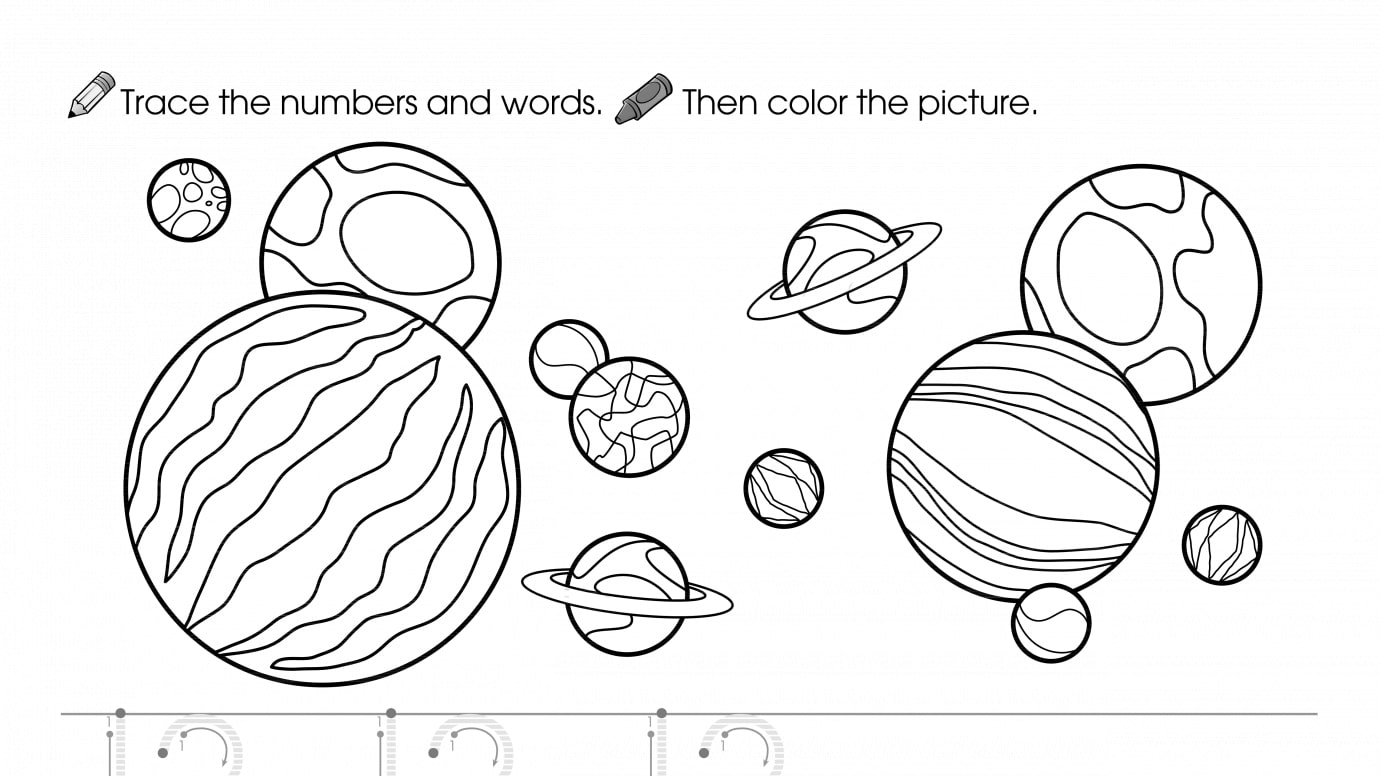 Trace, Write & Color 12