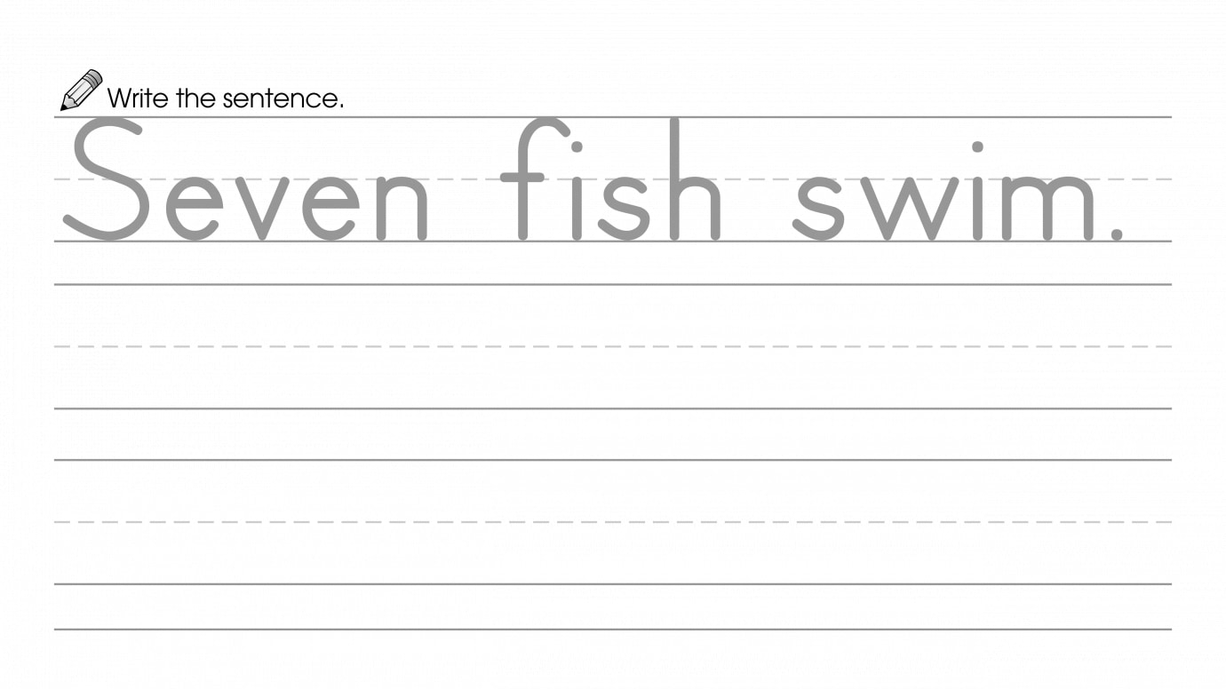 Write about Seven, then Draw & Color the Picture