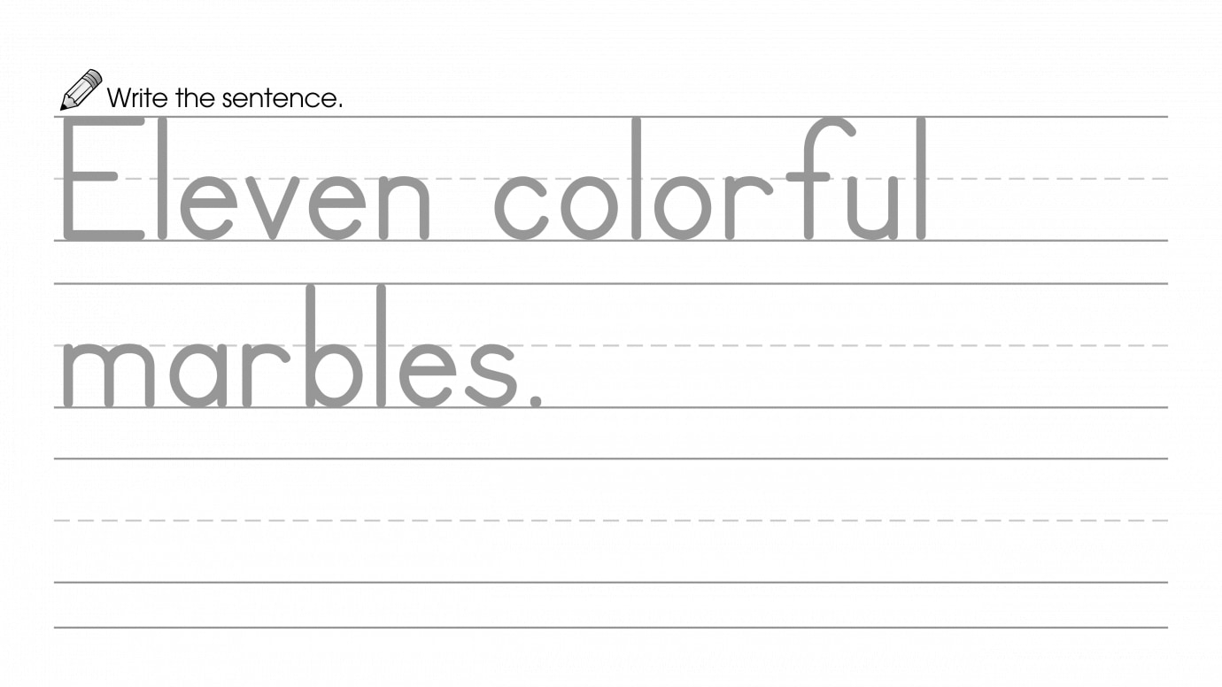 Write about Eleven, then Draw & Color the Picture