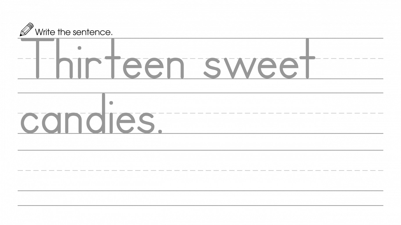 Write about Thirteen, then Draw & Color the Picture