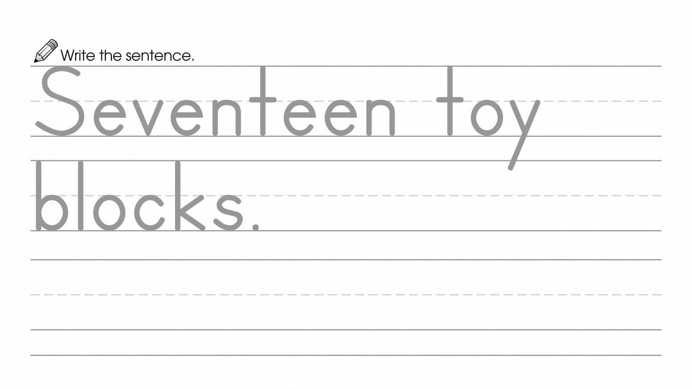 Write about Seventeen, then Draw & Color the Picture