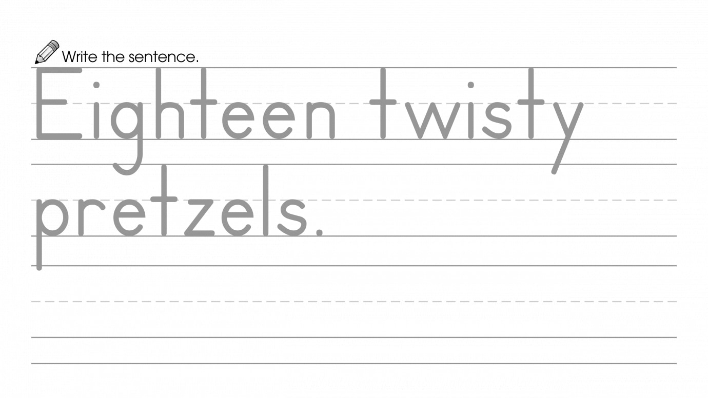 Write about Eighteen, then Draw & Color the Picture
