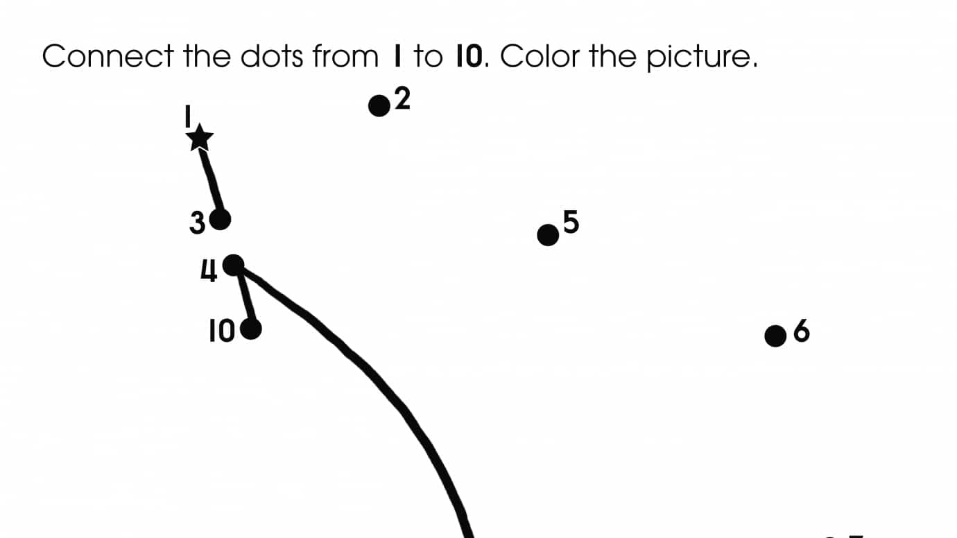 Dot-To-Dots 1-10 Sailboat