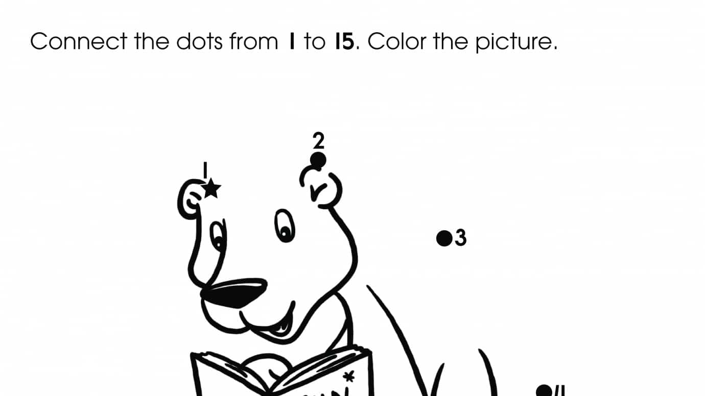 Dot-To-Dots 1-15 Polar Bear