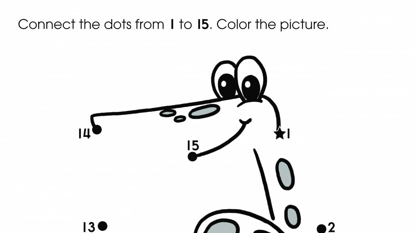 Dot-To-Dots 1-15 Frog