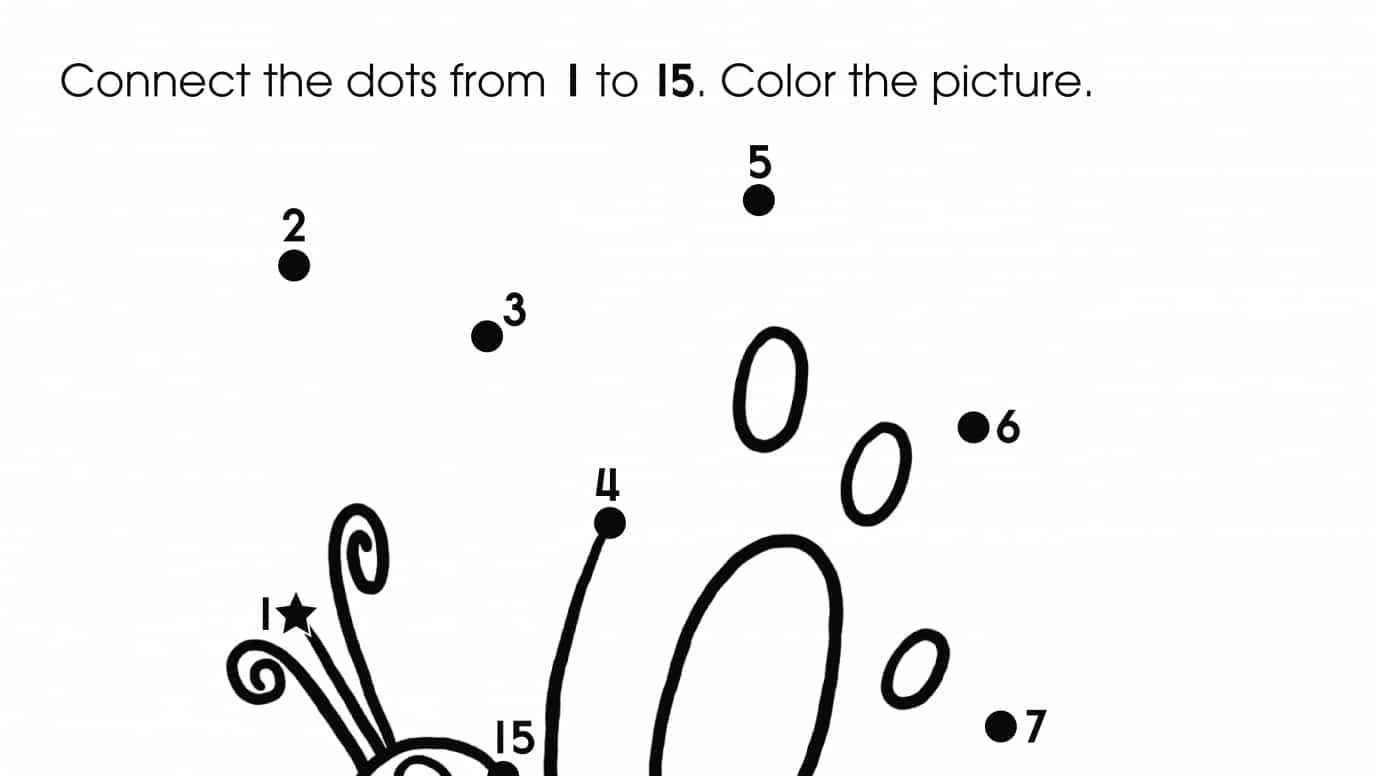 Dot-To-Dots 1-15 Butterfly