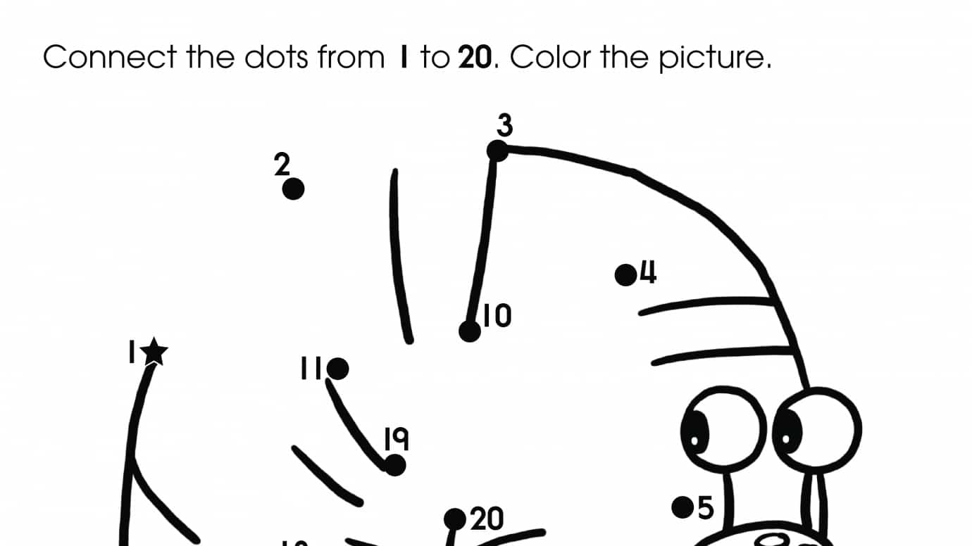 Dot-To-Dots 1-20 Snail