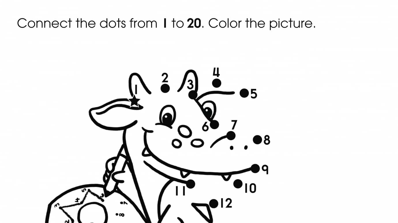 Dot-To-Dots 1-20 Dragon