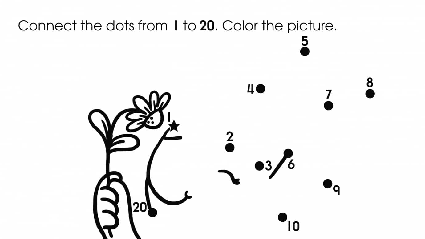 Dot-To-Dots 1-20 Bunny