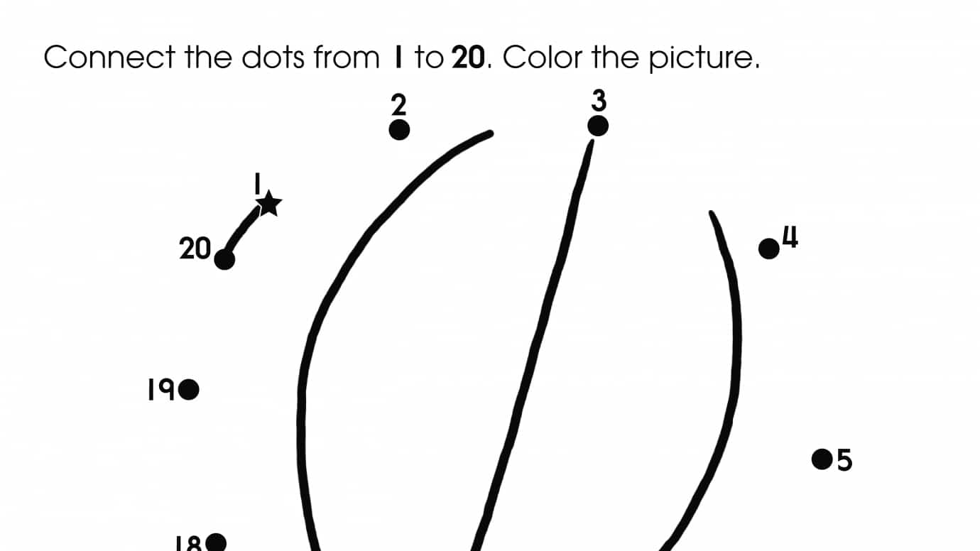 Dot-To-Dots 1-20 Hot Air Balloon