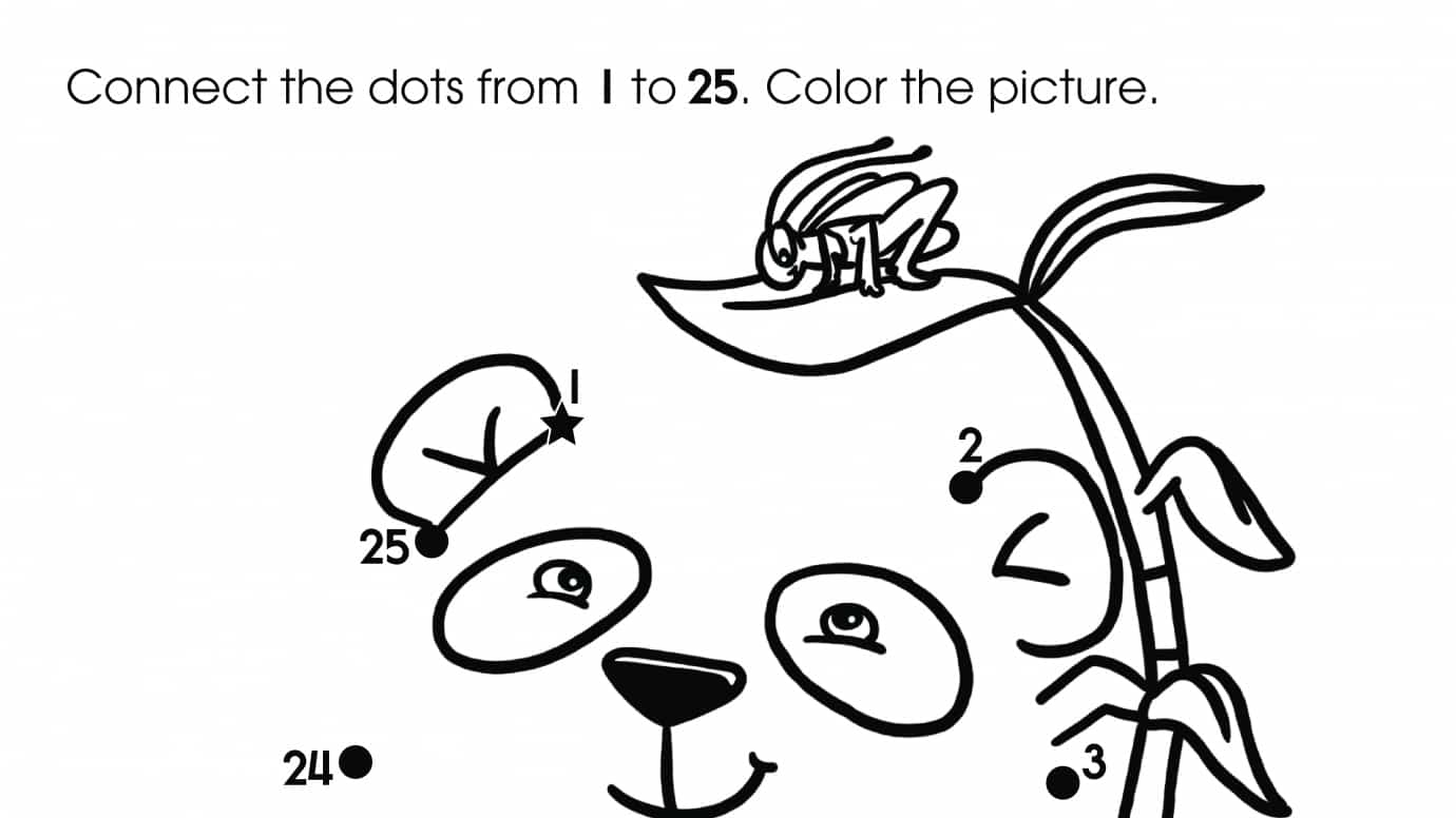 Dot-To-Dots 1-25 Panda