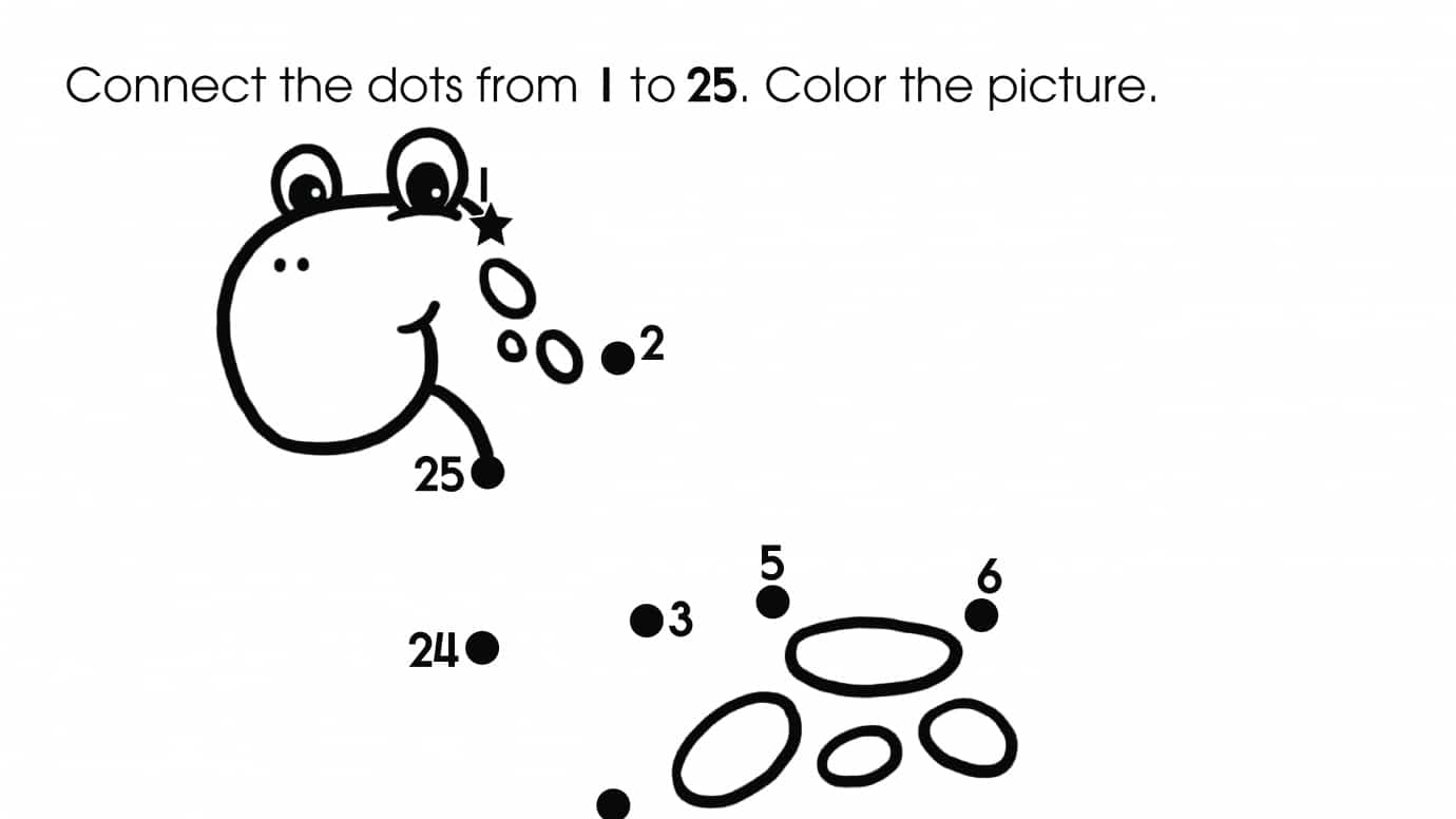 Dot-To-Dots 1-25 Dinosaur