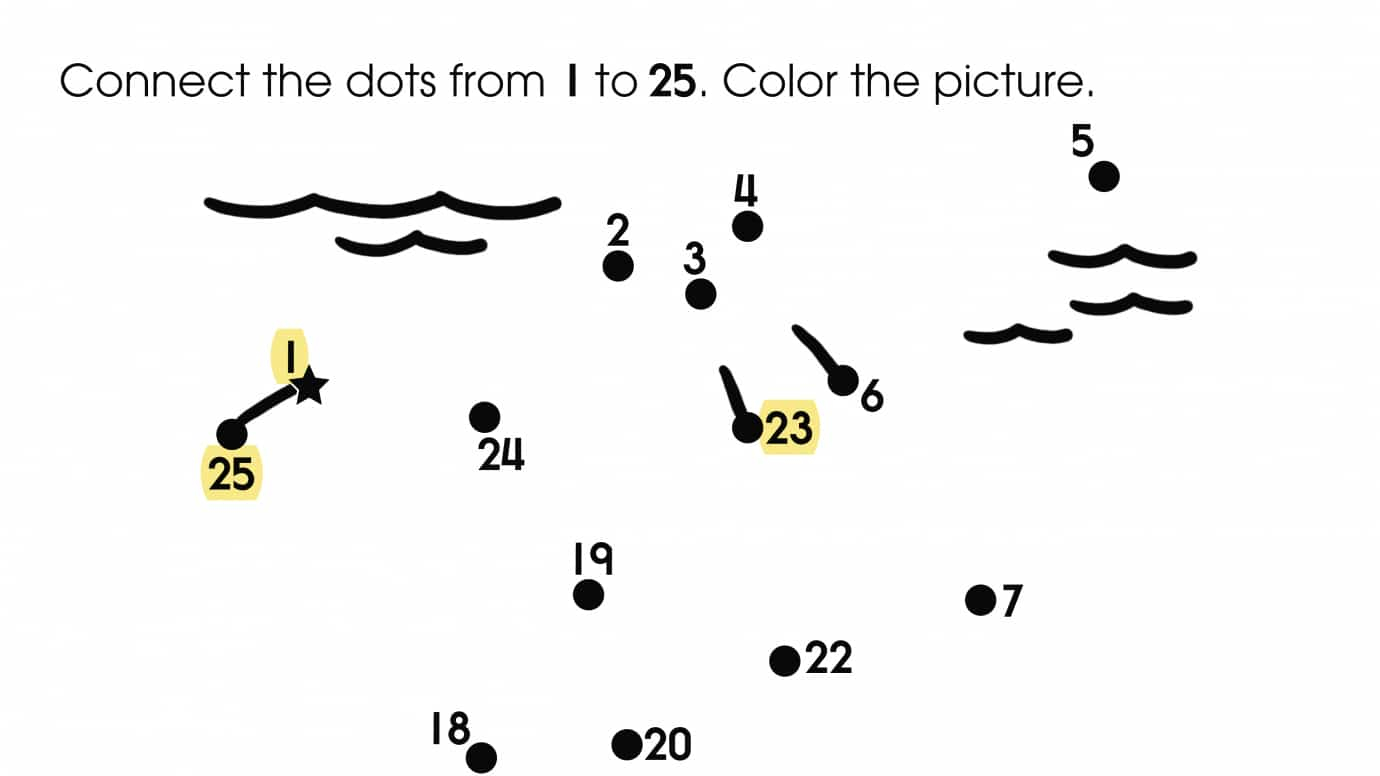 Dot-To-Dots 1-25 Whale