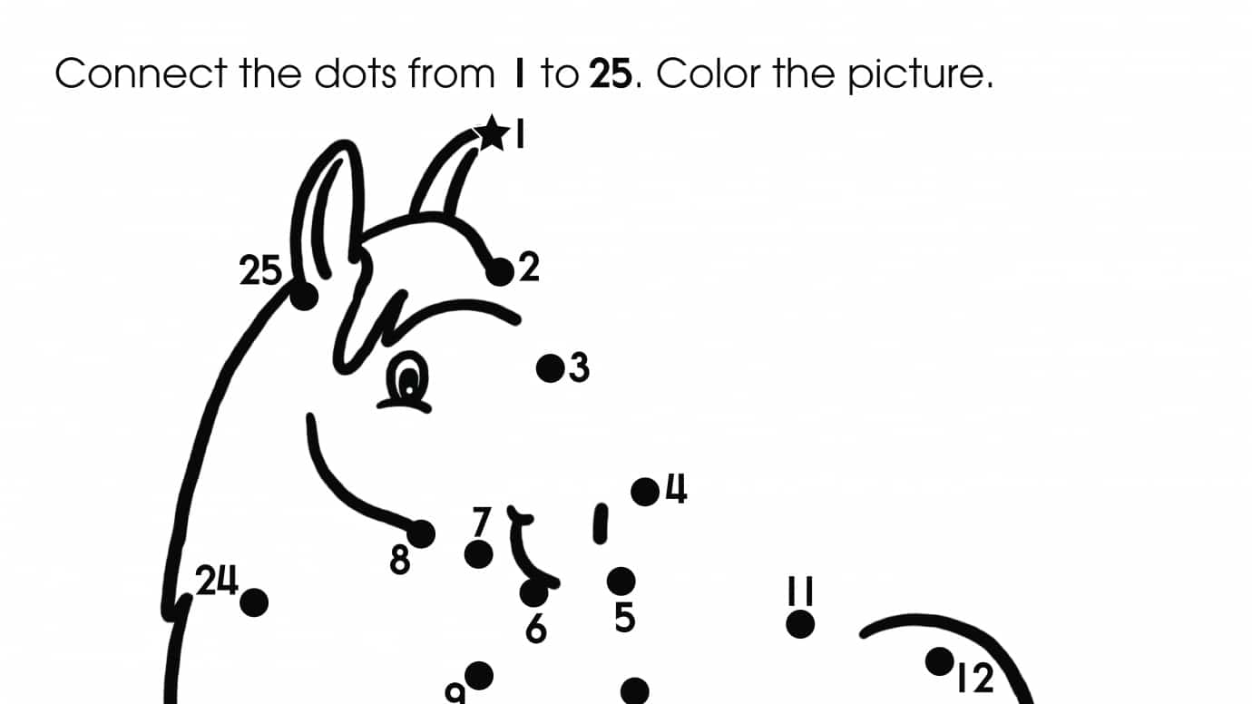 Dot-To-Dots 1-25 Horse