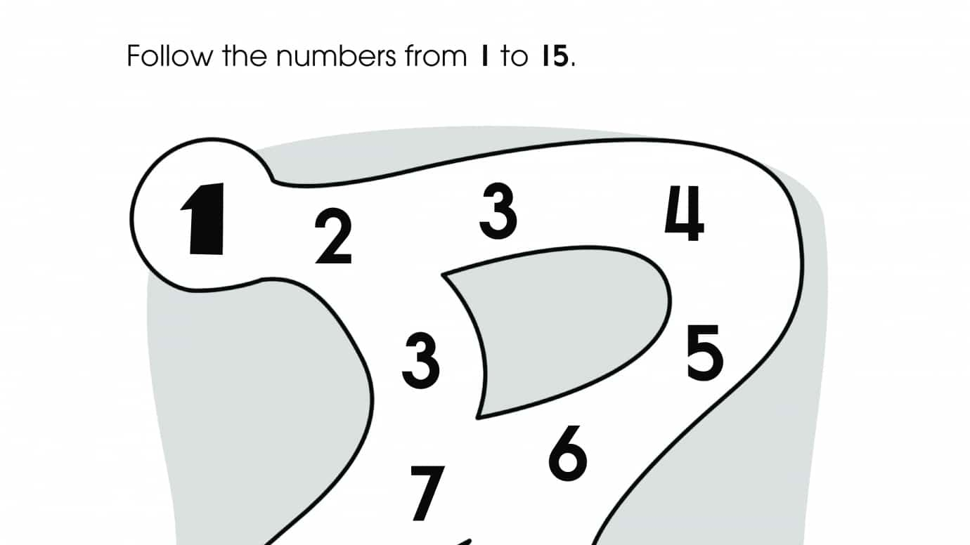 Numbers 1-15 Maze