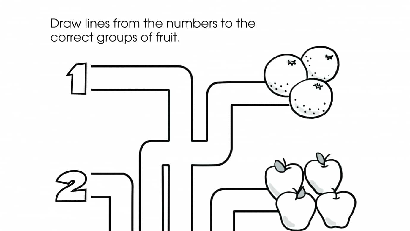 Number Groups 1-4 Maze