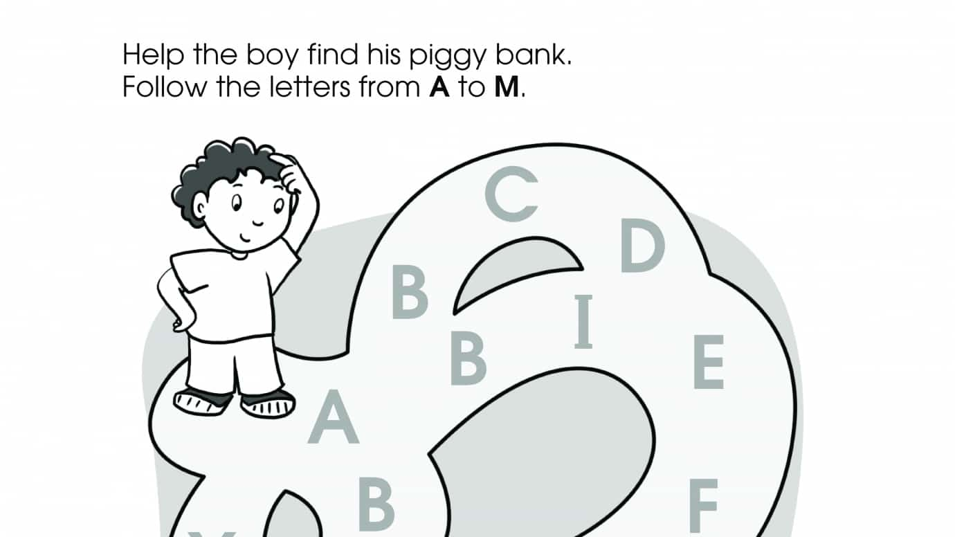 Alphabet A-M Maze