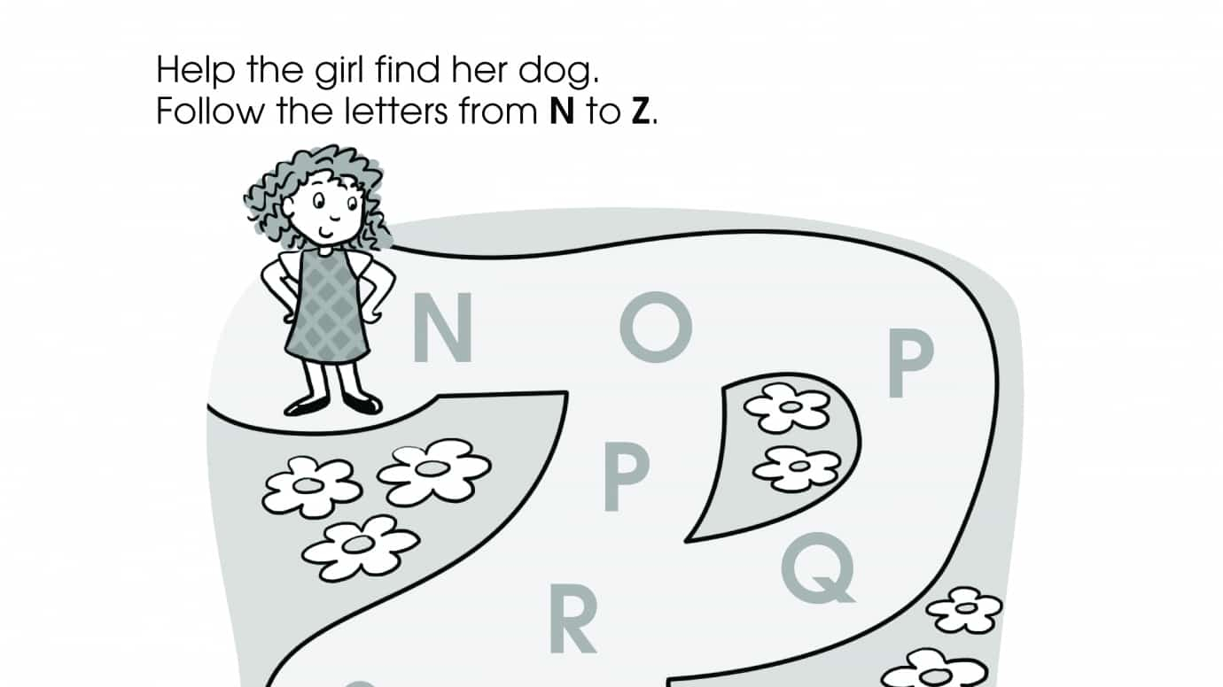 Alphabet N-Z Maze