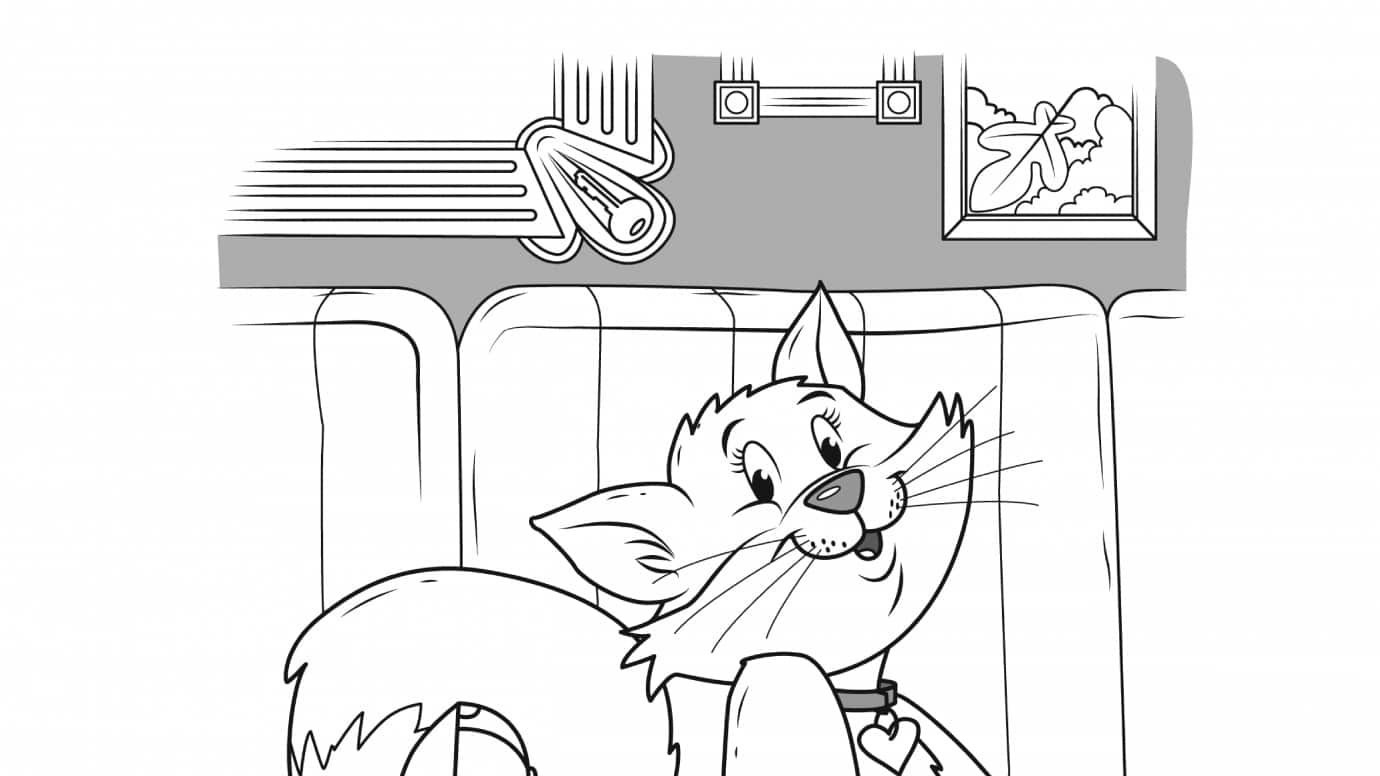 Hidden Pictures Couch Cat