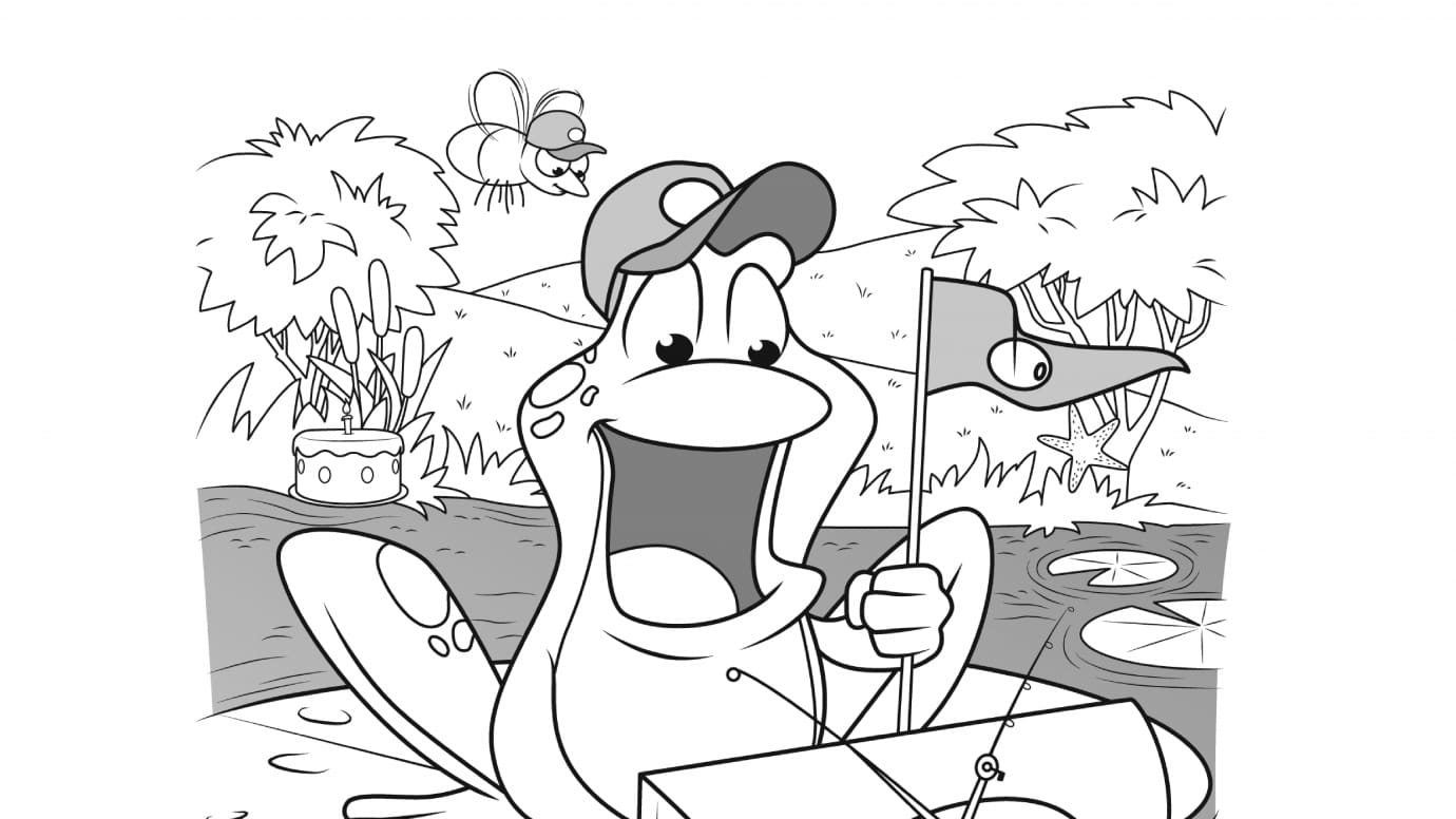 Hidden Pictures Sports Fan Frog