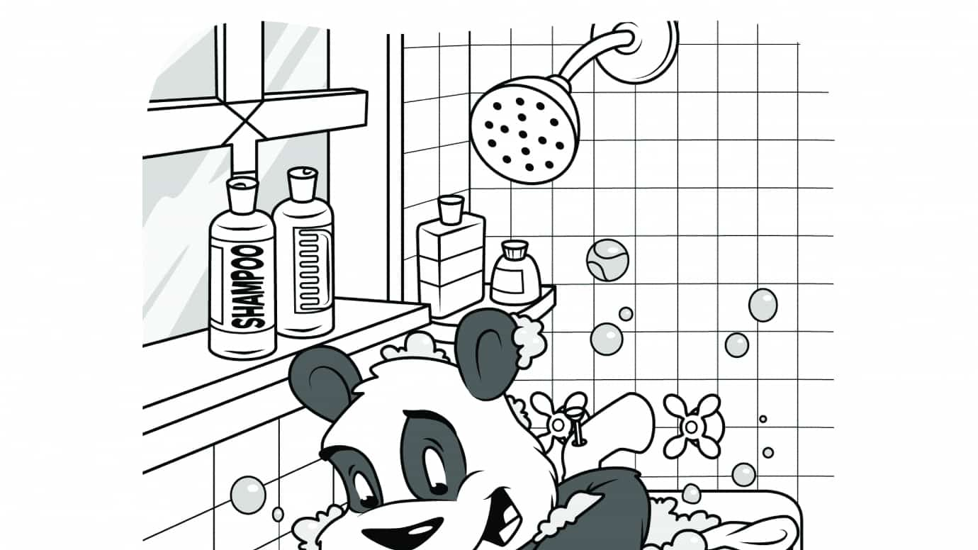 Hidden Pictures Bath Time Panda