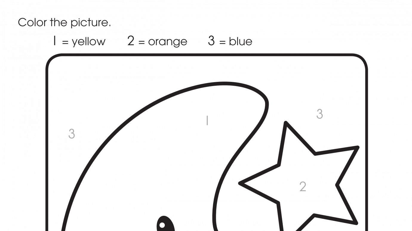 Color By Numbers 1, 2, 3
