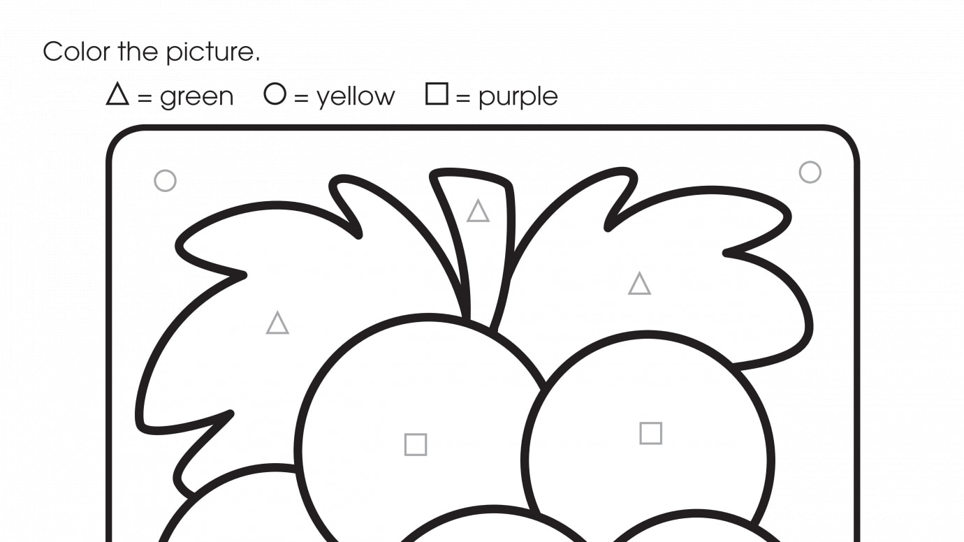 Color By Shapes: Triangle, Circle, Square