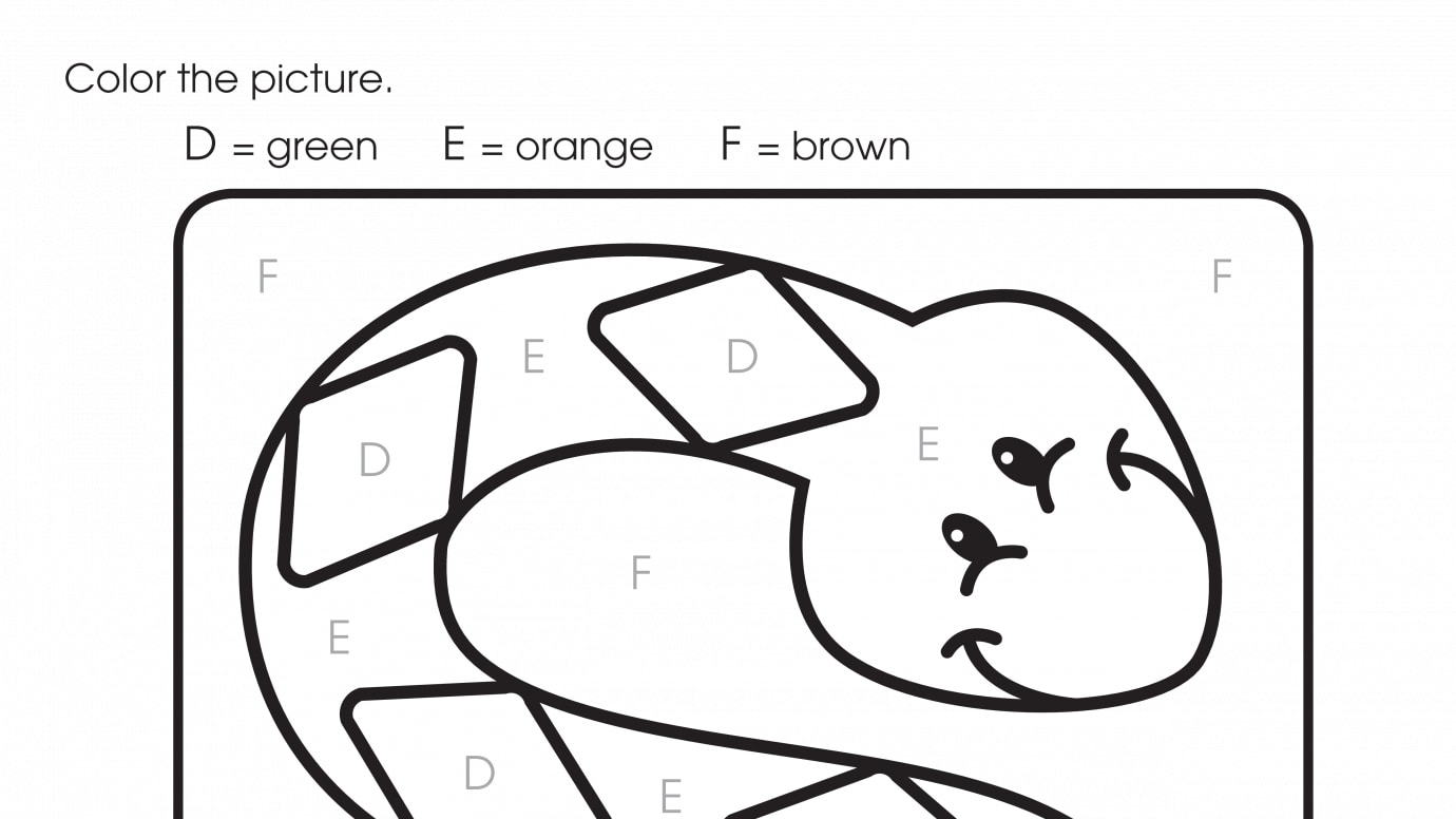 Color By Letters D, E, F