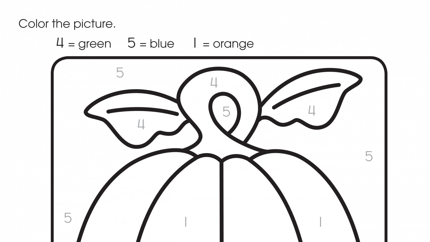 Color By Numbers 4, 5, 1