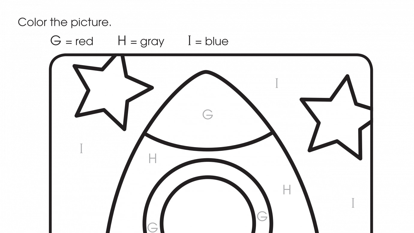 Color By Letters G, H, I