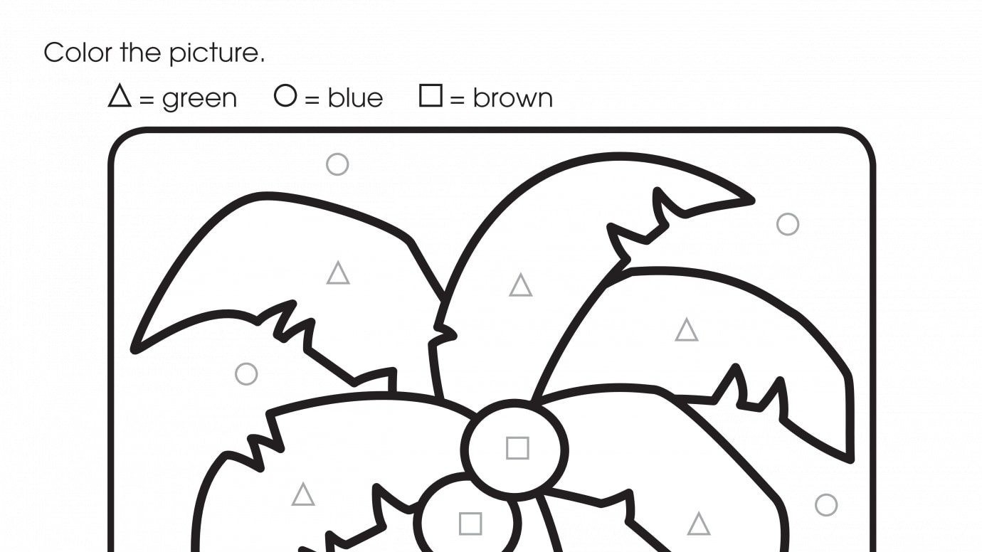Color By Shapes: Triangle, Circle, Square