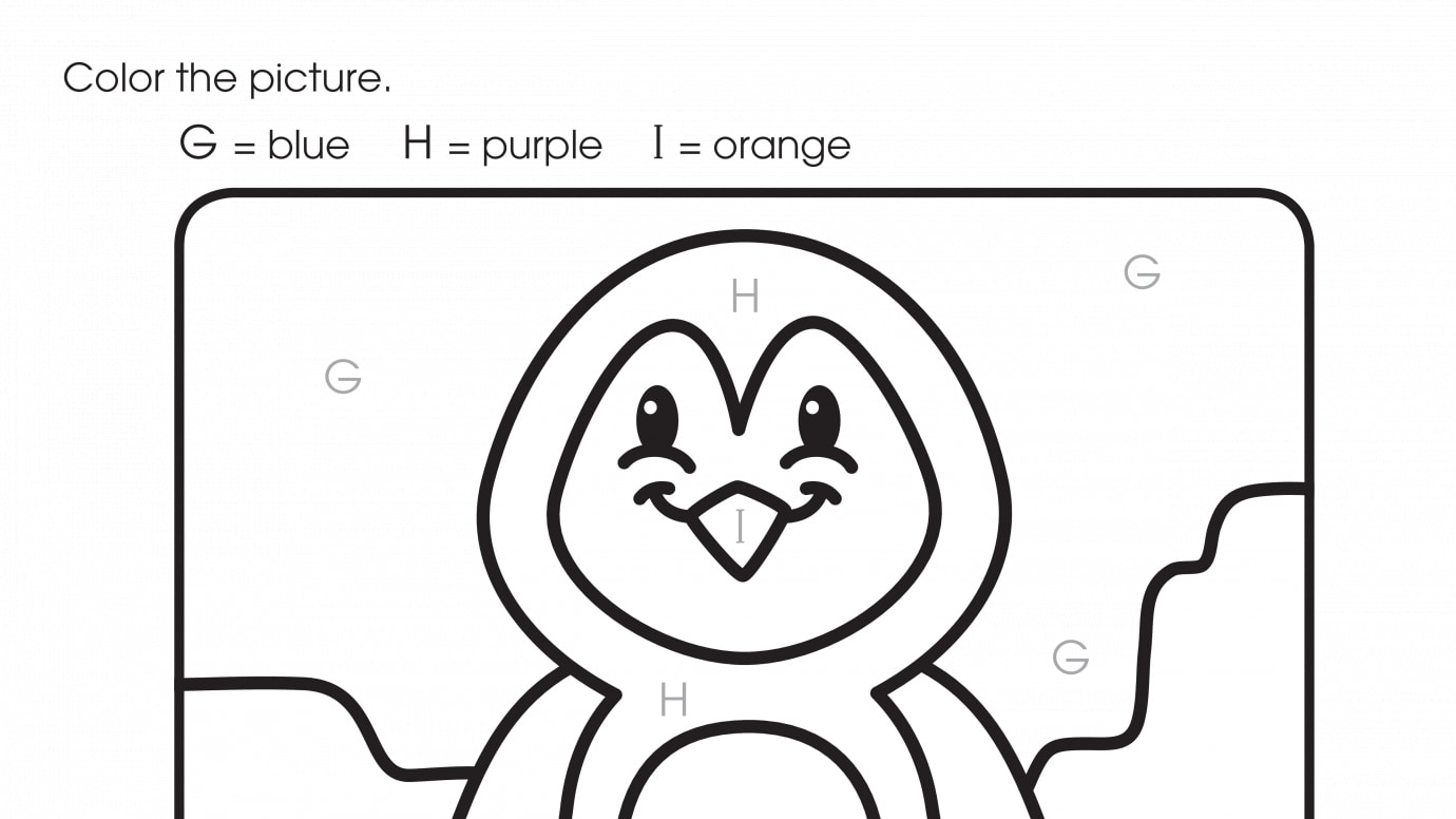 Color By Letters G, H, I