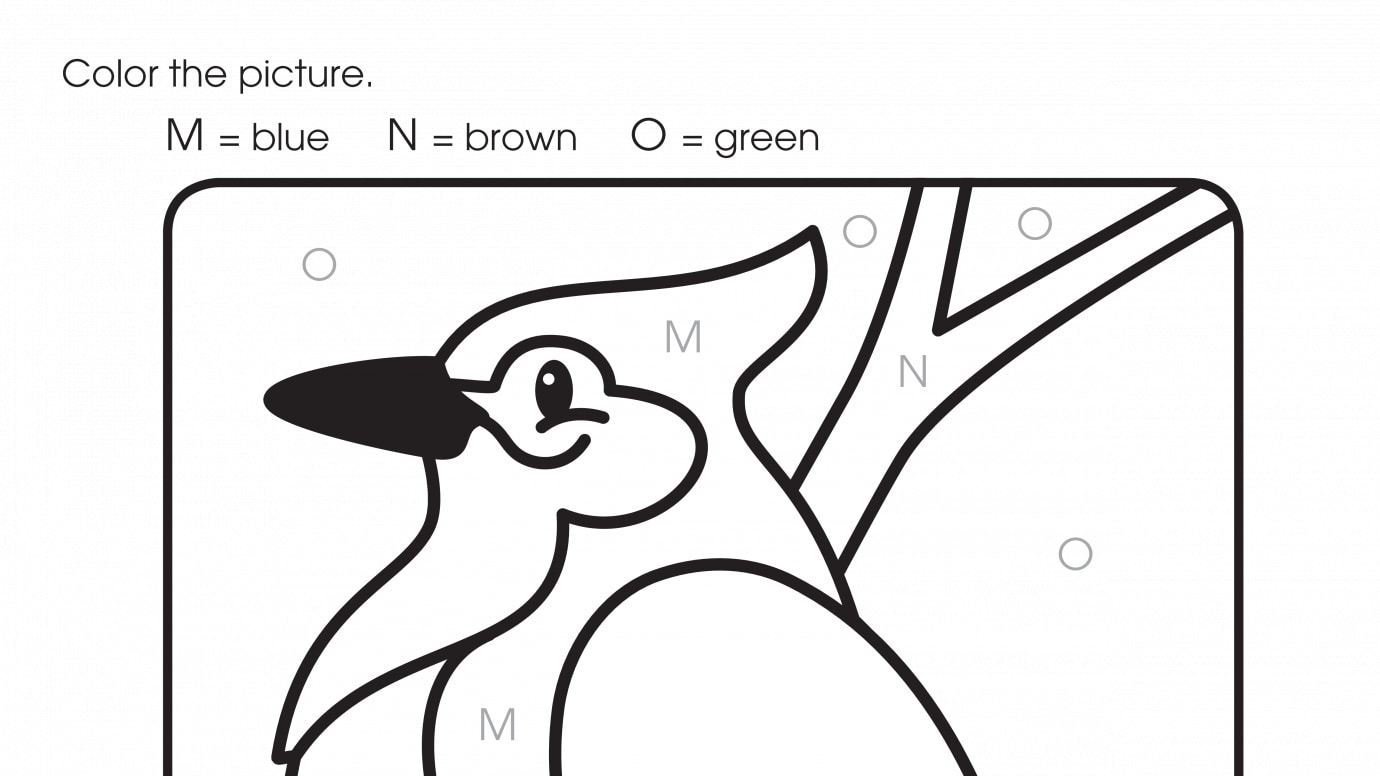Color By Letters M, N, O