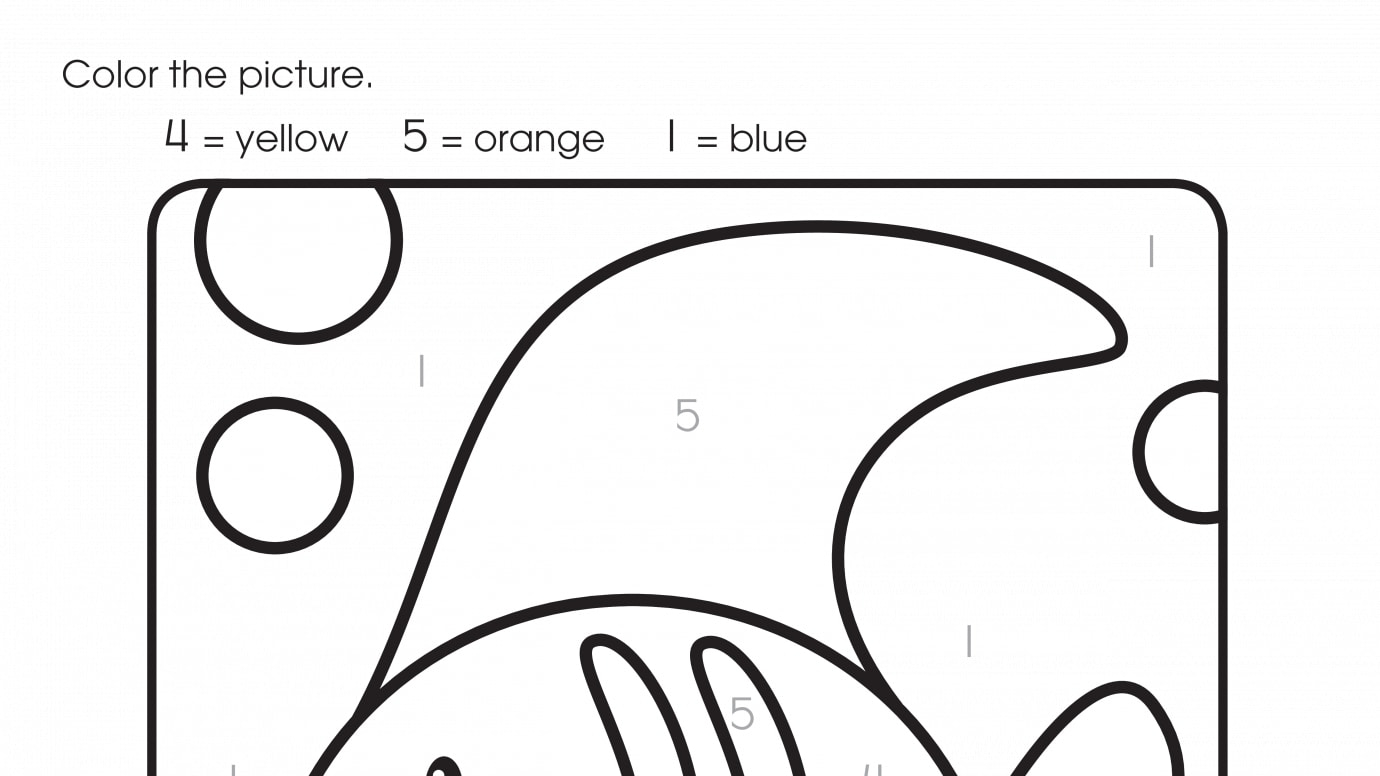 Color By Numbers 4, 5, 1