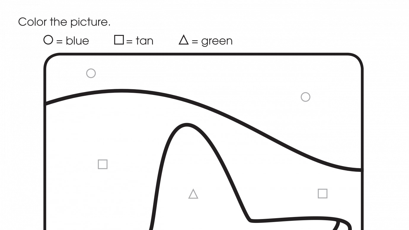 Color By Shapes: Circle, Square, Triangle