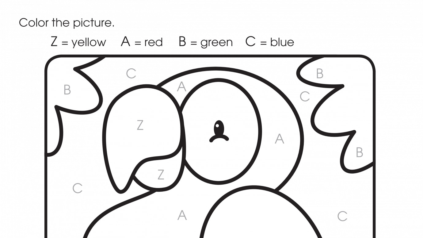Color By Letters Z, A, B, C