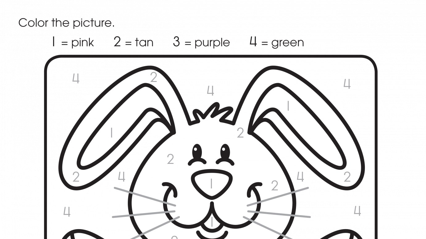 Color By Numbers 1, 2, 3, 4