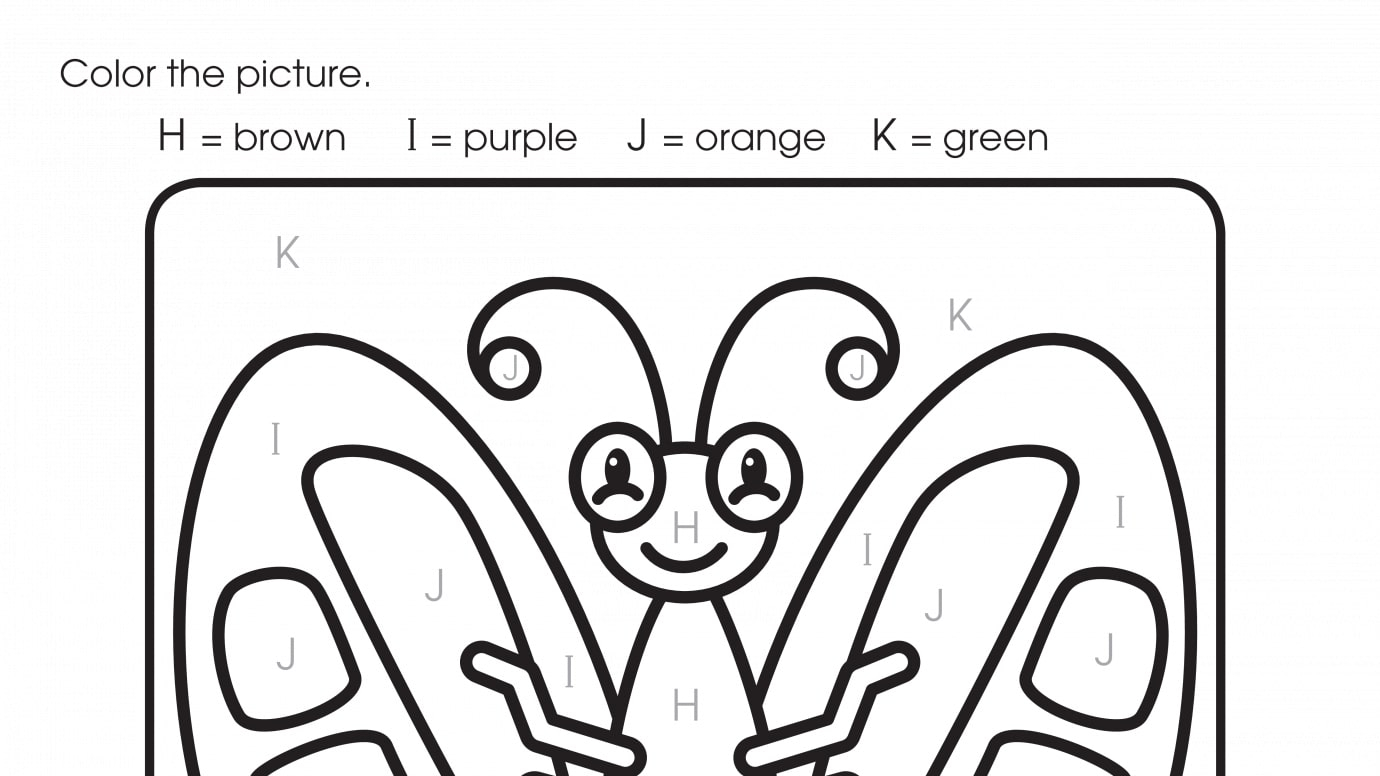 Color By Letters H, I, J, K