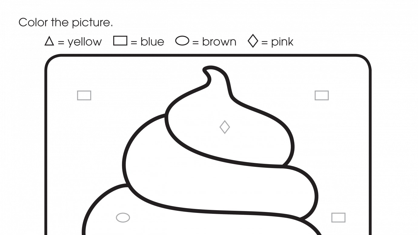 Color By Shapes: Triangle, Rectangle, Oval, Diamond