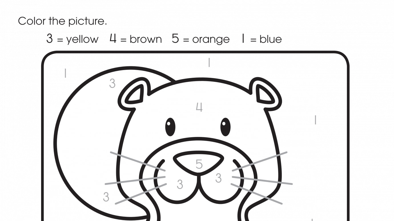 Color By Numbers 3, 4, 5, 1