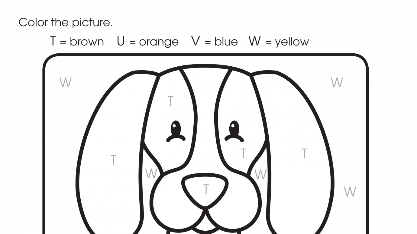Color By Letters T, U, V, W