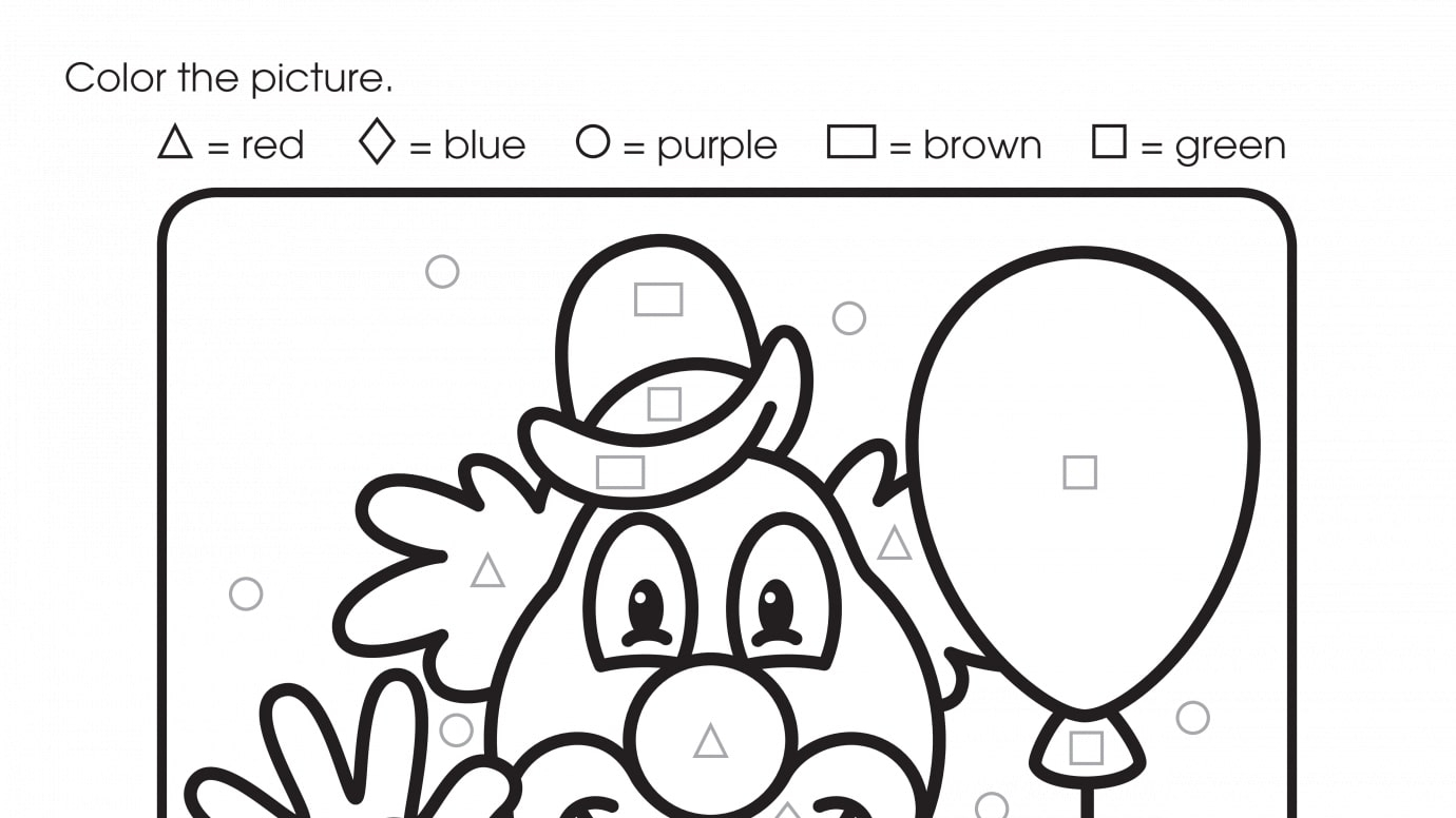 Color By Shapes: Triangle, Diamond, Circle, Rectangle, Square