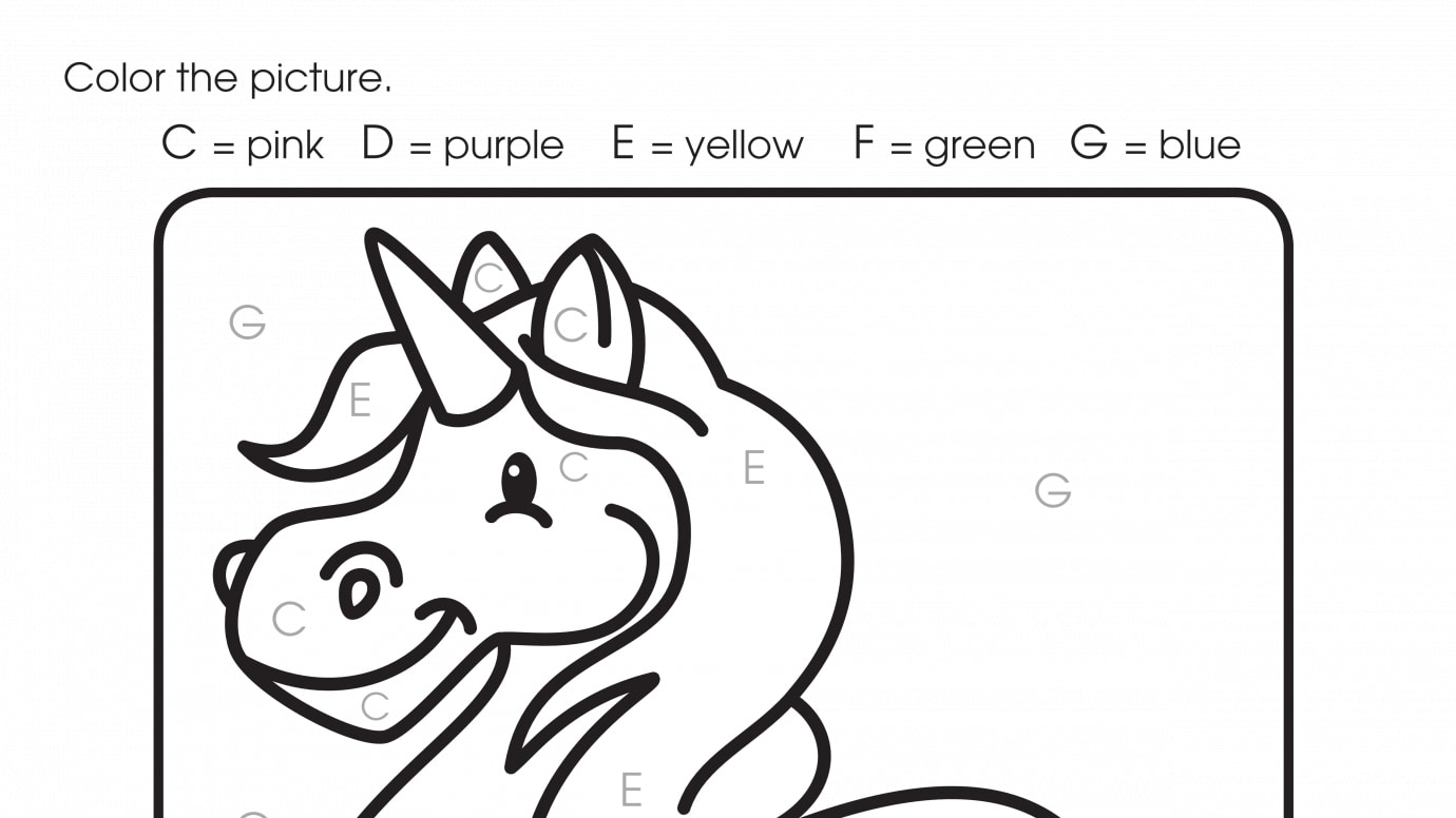 Color By Letters C, D, E, F, G