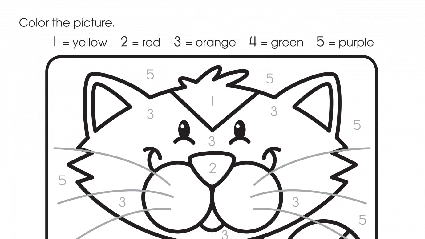 Color By Numbers 1, 2, 3, 4, 5