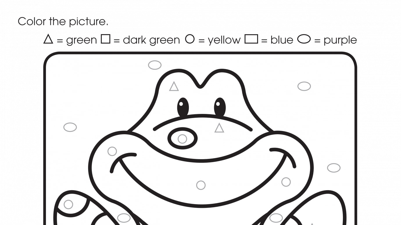 Color By Shapes: Triangle, Square, Circle, Rectangle, Oval
