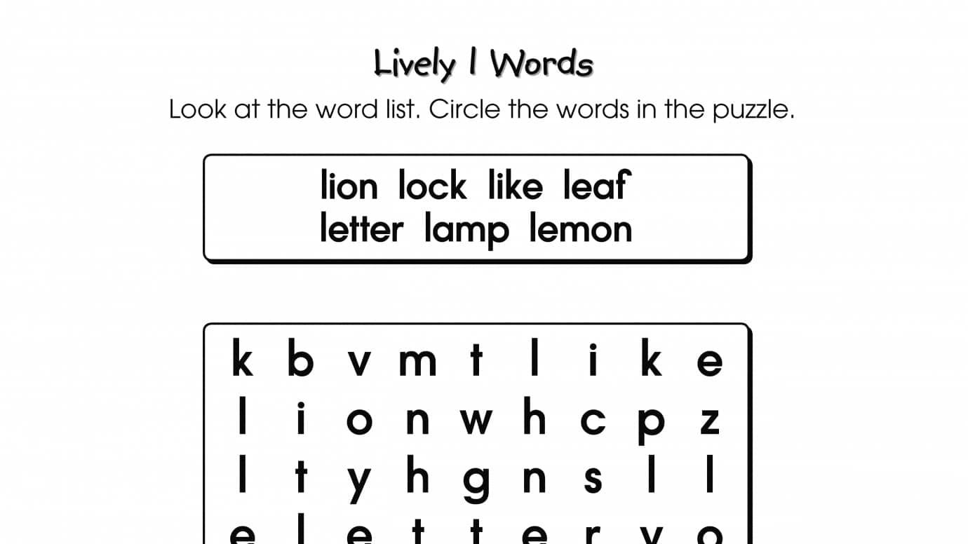 Word Search Puzzle l Words