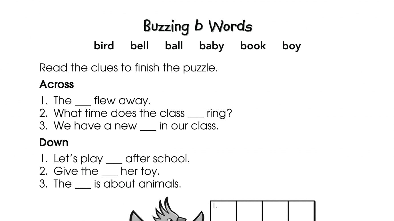 Crossword Puzzle b Words