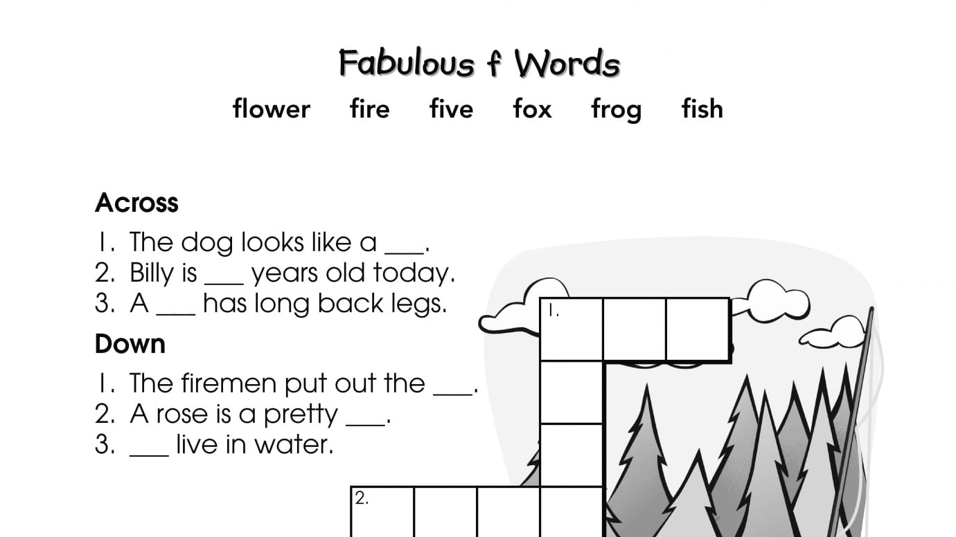 Crossword Puzzle f Words